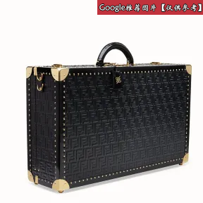 芬迪/Fendi 男士 黑色皮革行李箱 7VV136A8V2F15ZW