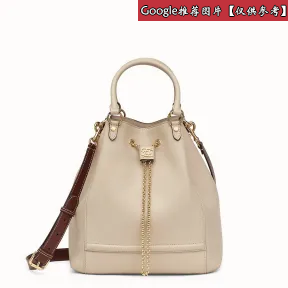 芬迪/Fendi 女士 米色皮革水桶包 8BT322AAJ1F1A20