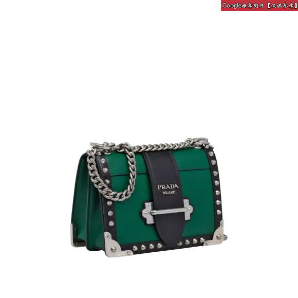 普拉达/Prada 台球绿+黑色 女士 皮包 1BD045 2AIX F0KBH