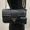 普拉达/Prada  黑色 牛皮 手提包 1BD108-2D91-F0632