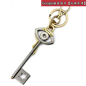 普拉达/Prada 钯金色+青铜色  钥匙链 2TM036 2E56 F0I2M