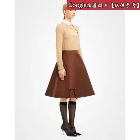 普拉达/Prada 咖啡棕  半身裙 P143P 393 F0201