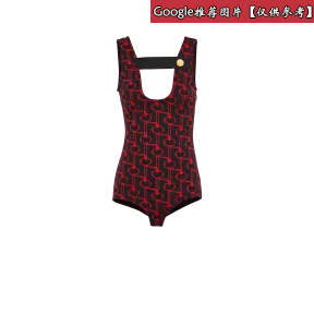 普拉达/Prada 黑色+红色+黑色 女士 连体衣 P221CT 1UI3 F0TA1