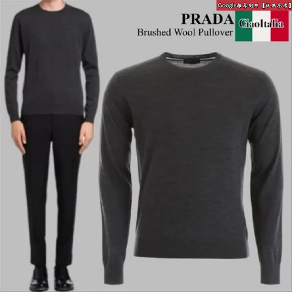 普拉达/Prada 羊毛圆领毛衫 UMM984-C5W-F0308
