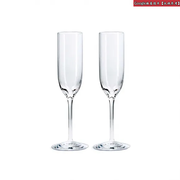 蒂芙尼/Tiffany 人工吹制玻璃笛形香槟对杯 两件套 11671373