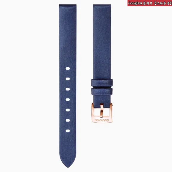 施华洛世奇/Swarovski 14毫米表带 丝绸 蓝色 镀玫瑰金色 5484607