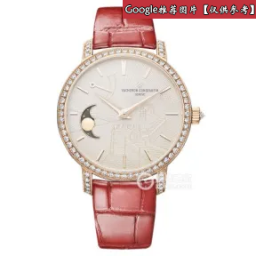 江诗丹顿/Vacheron Constantin Patrimony传承系列 18K 5N粉红金镶钻，镶嵌81颗钻石，重1.2克