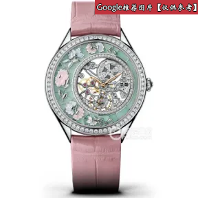 江诗丹顿/Vacheron Constantin MéTiers D'Art艺术大师系列 18k白金镶钻，镶嵌145颗钻石，重约