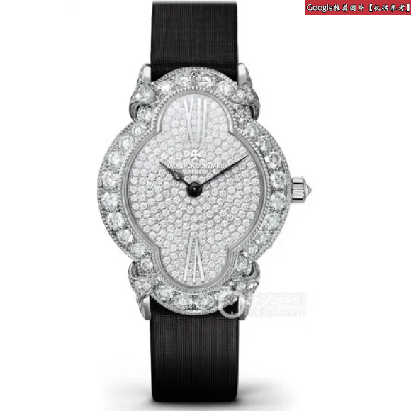 江诗丹顿/Vacheron Constantin Heures CréAtives创意时光系列 18K白金镶钻，铺镶104颗圆形