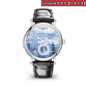 百达翡丽/Patek Philippe 珍稀工艺系列 37MM 18k白金 手动机械 男表 5539G-015