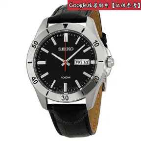 精工/Seiko 黑色 真皮 石英机芯 男表 SGGA75P2