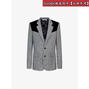 纪梵希/Givenchy 男士 撞色贴片半衬里千鸟格夹克 BM302310LA-004