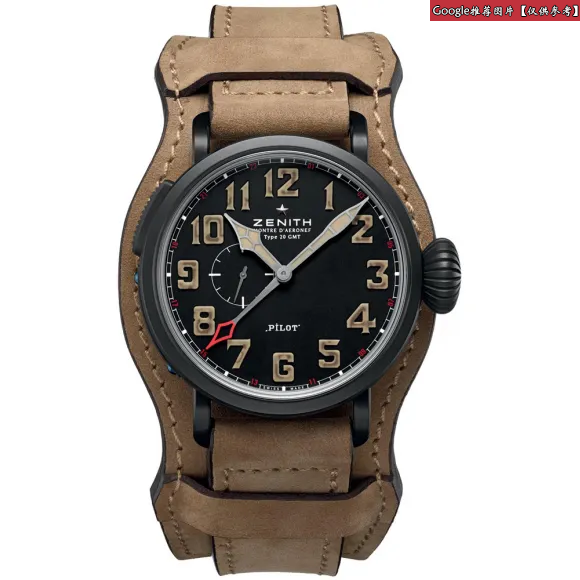 真力时/Zenith 飞行员系列 钛金属，覆有 DLC（ Diamond Like Carbon ）涂层 自动机械机芯 男表 96.2431.693-21.C740