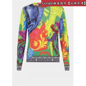 范思哲/Versace Magna Grecia印花桑蚕丝卫衣 A68858-A228201_A707