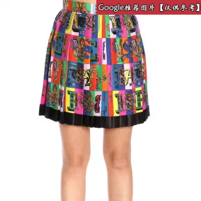 范思哲/Versace Alphabet印花迷你百褶裙 A79448-A228642_A7000