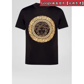 范思哲/Versace Medusa Damier 印花T恤 A80617-A224589_A008