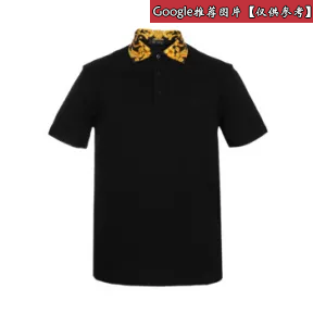 范思哲/Versace Gold Hibiscus印花衣领Polo衫 A81500-A223004_A008