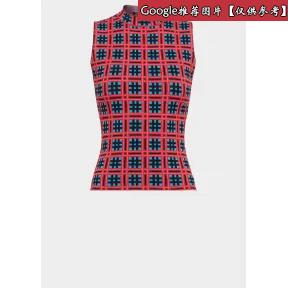 范思哲/Versace Fire Checked Tapestry针织上衣 A83020-A229853_A7205