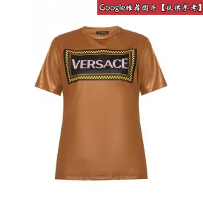 范思哲/Versace 90年代复古风Logo涂漆平纹单面针织布T恤 A83042-A227601_A1048