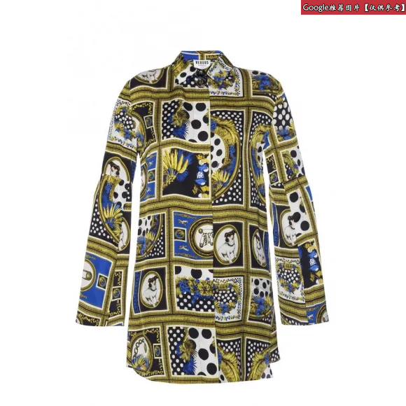 范瑟丝/Versus Heritage Border印花衬衫连衣裙 BD01113-BT10932_B7343