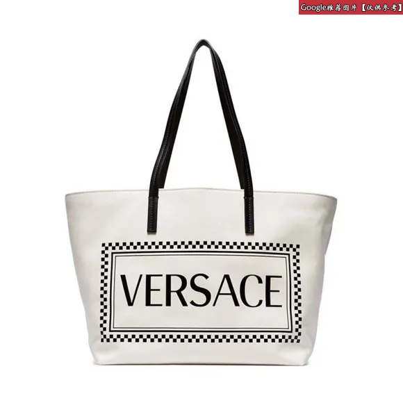 范思哲/Versace 90年代复古风Logo托特包 DBFG780-D2CLV_DBN
