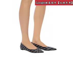 范思哲/Versace Nastro Versace印花尖头平底鞋 DSR830C-D5NS_DNW