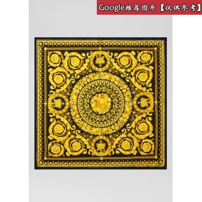 范思哲/Versace Alphabet印花桑蚕丝方巾 IFO9001-IT03146_I7080
