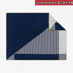 爱马仕/Hermes 米色 Avalon Terre d'H Diagonal毛毯 H102877M_01