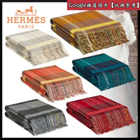 爱马仕/Hermes 橙色 Scott'H毛毯 H103120M_07