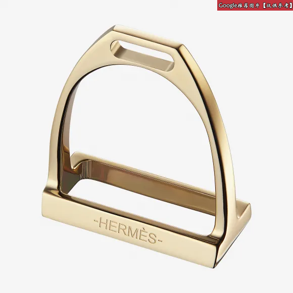 爱马仕/Hermes 灰色 Etrier丝巾扣，小号 H601962S_00