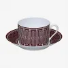 爱马仕/Hermes 灰色 H Deco rouge早餐杯与杯碟 P041015P