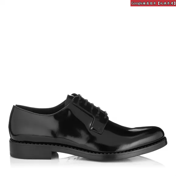 Jimmychoo/吉米周 黑色闪亮小腿系带鞋 ALARICSNC010003