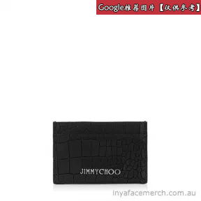 Jimmychoo/吉米周 黑色鳄鱼压纹卡夹 J000049324001