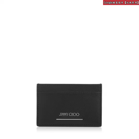 Jimmychoo/吉米周 黑色Saffiano皮革持卡人 j000055223001