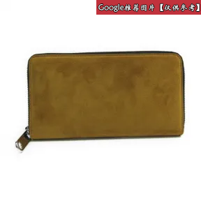 Jimmychoo/吉米周 紫蓝色纳帕皮和波尔多绒面革拉链钱包 j000071033001