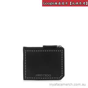 Jimmychoo/吉米周 黑色缎面带迷你耳钉的Colby卡和硬币夹。发现我们的Men's Cruise 17系列 J000073297001