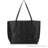Jimmychoo/吉米周 黑色粒状小牛皮配水晶星星和粒状皮革手提袋 j000078738001