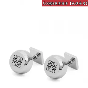 罗意威/Loewe Round Cufflink金属灰 111.08.793