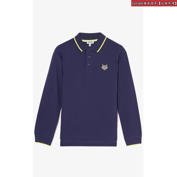 凯卓/Kenzo 黑色 POLO衫 修身长袖老虎polo衫 F765PO1014BA.78.L