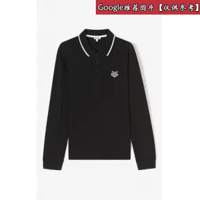 凯卓/Kenzo 黑色 POLO衫 修身长袖老虎polo衫 F765PO1014BA.99.L