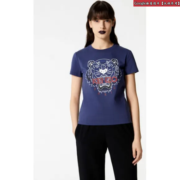 凯卓/Kenzo 黑色 T恤 漂白老虎T恤 F852TS7214YM.78.L