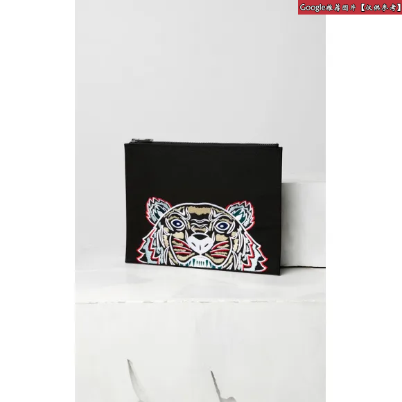 凯卓/Kenzo 黑色 手拿包 A4 Tiger帆布手拿包 F855PM302F20.99B.TU