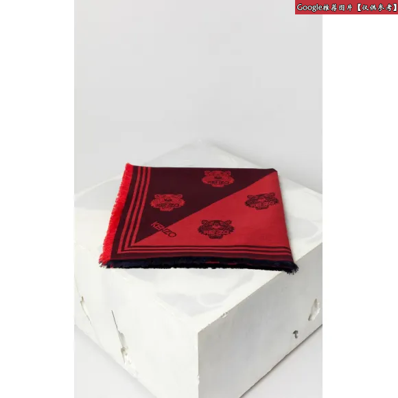 凯卓/Kenzo 红色 丝巾 大号两色老虎围巾 F868EU543JFB.21.TU