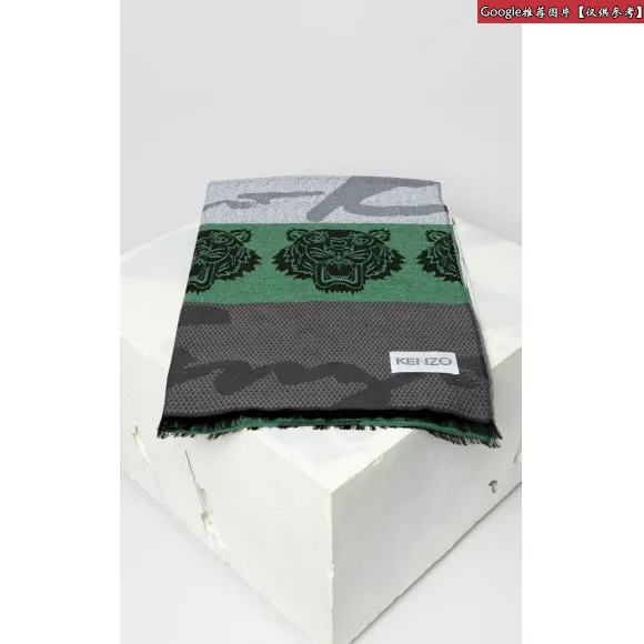 凯卓/Kenzo 深绿色 丝巾 多图标围巾 F868EU721JEC.55.TU