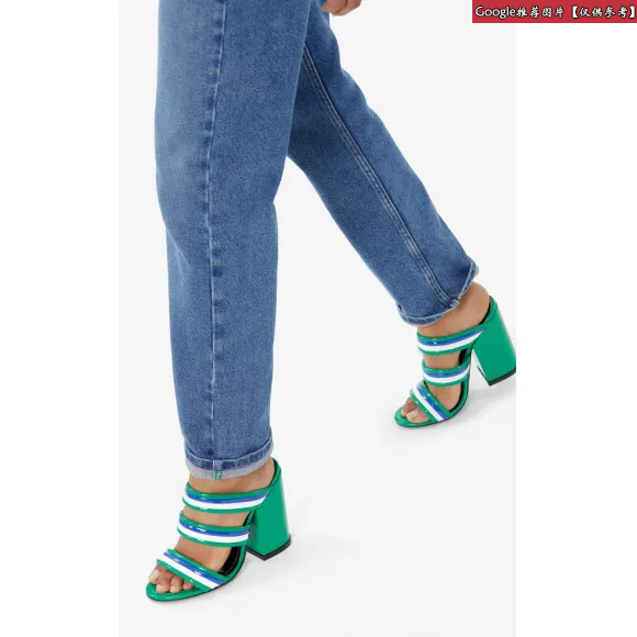 凯卓/Kenzo 女士 草绿色 穆勒鞋 安娜高跟穆勒鞋 F952MU546L64.57.36