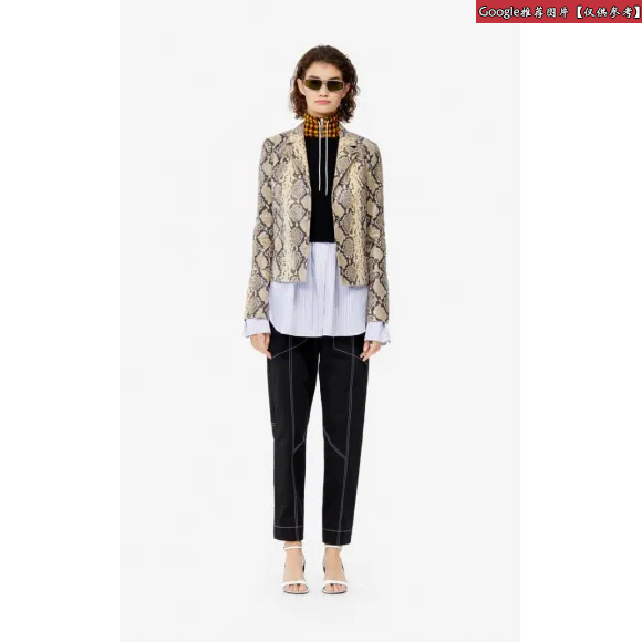 凯卓/Kenzo 乳白色 外套 蟒蛇皮效果皮夹克 F952VE9307AB.04.36