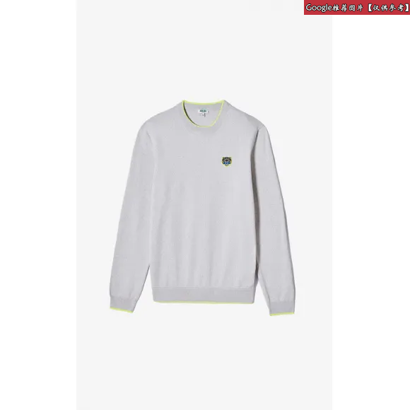 凯卓/Kenzo 浅灰色 开衫 虎跳线 F955PU2023AB.93.L