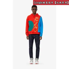 凯卓/Kenzo 红色 运动衫 拼色连帽运动衫 F955SW4224MA.21.L