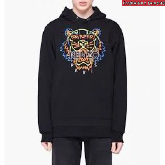 凯卓/Kenzo 黑色 运动衫 霓虹老虎连帽运动衫 F955SW4234XF.99.L