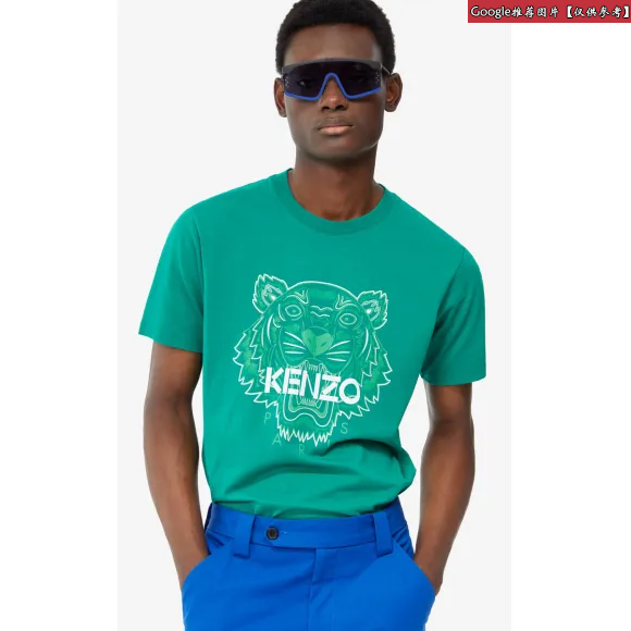 凯卓/Kenzo 草绿色 T恤 两色老虎T恤 F955TS0354YE.57.L